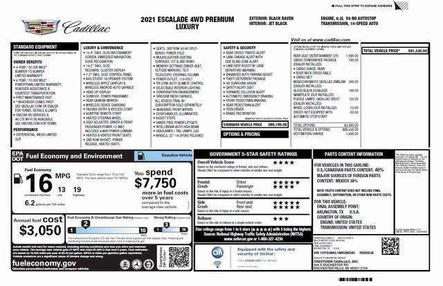 2021 Cadillac Escalade Premium Luxury