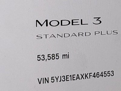 2019 Tesla Model 3 Standard Range Plus