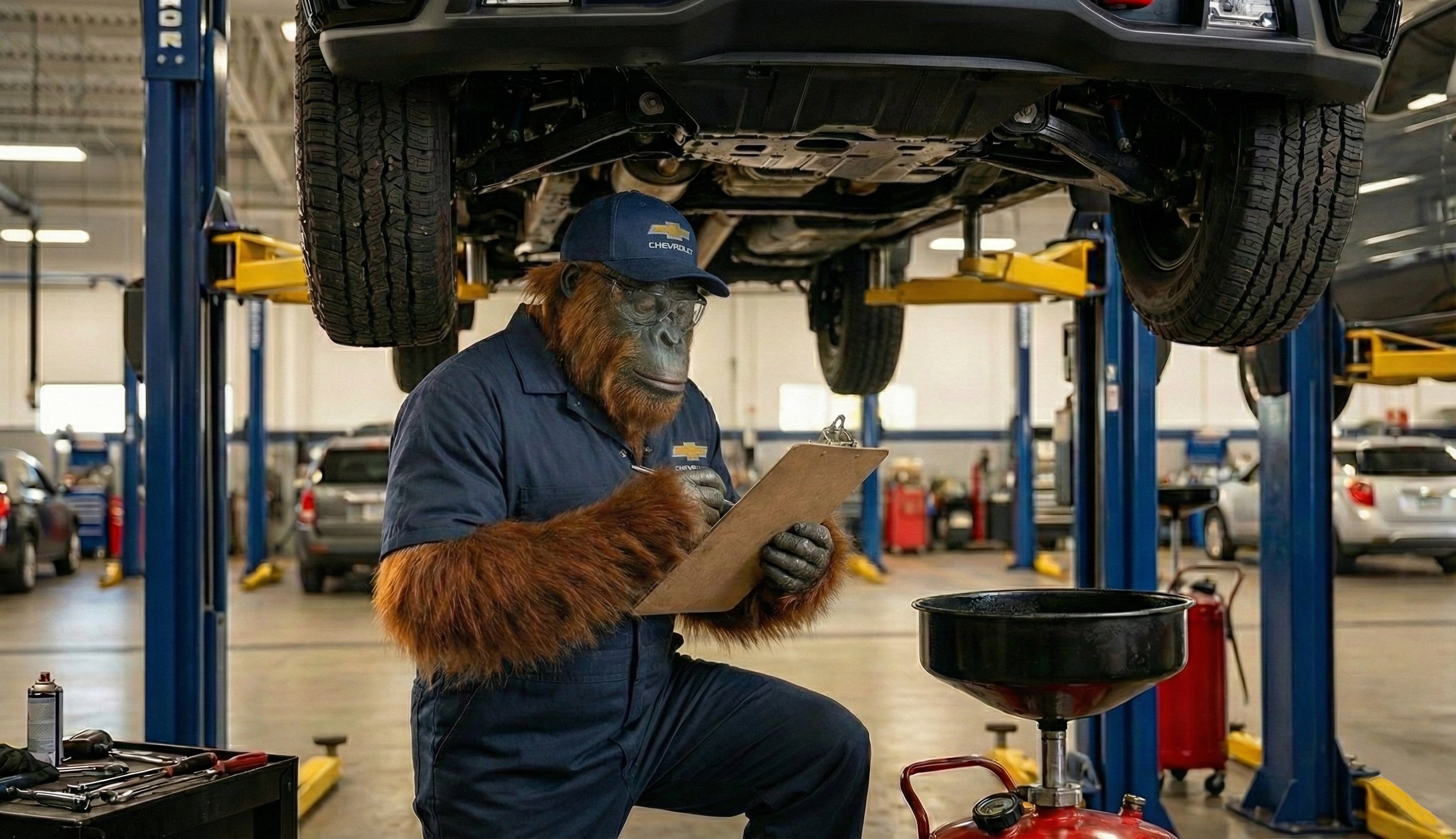 Gambo in the service department